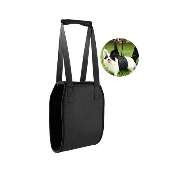 Portable Elderly Disabled Pet Dog Auxiliary Belt Dog Lift Support Go Upstairs Pets Rehabilitation Harness Assist Sling - Black XL